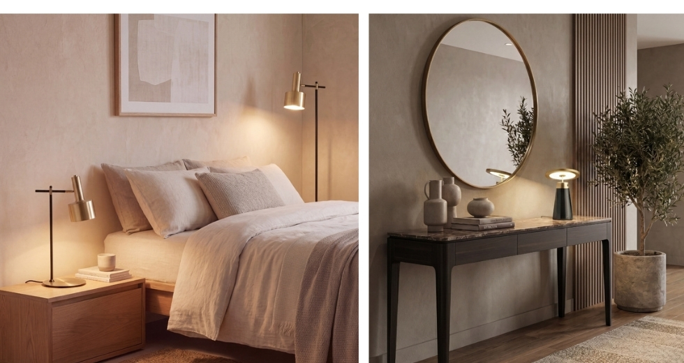 modern black and gold lamps for interiors