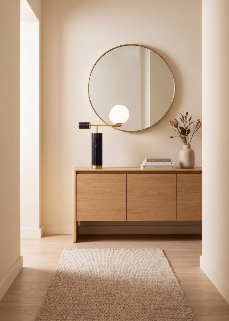 Table lamp white glass and polished golden steel with porcelain marble base