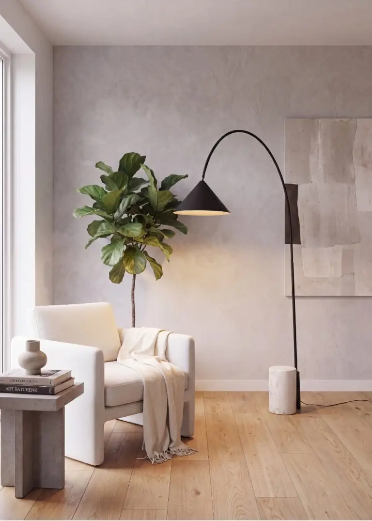 Lampe sur pied en acier noir avec base en marbre porcelaine